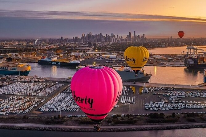Hot Air Balloon Flights over Melbourne City (optional breakfast) - Floating over landmarks: MCG, museum area, and a waking CBD