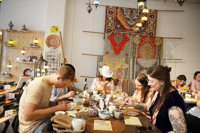 Paint and Sip Classes Melbourne: Ceramic Plates & Bowls - 555 Flinders Lane and the flow of a 2.5-hour paint session